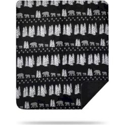 Denali Home Bear Throw Blanket, Black – Black