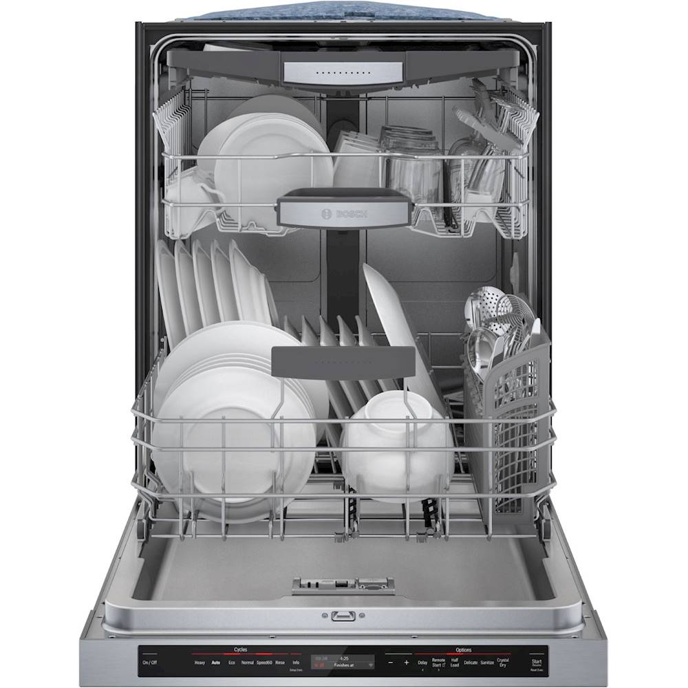 Bosch – 800 Series 24 Top Control Built-In Dishwasher with CrystalDry, Stainless Steel Tub, 3rd Rack, 42 dBa – Stainless steel - Image 15