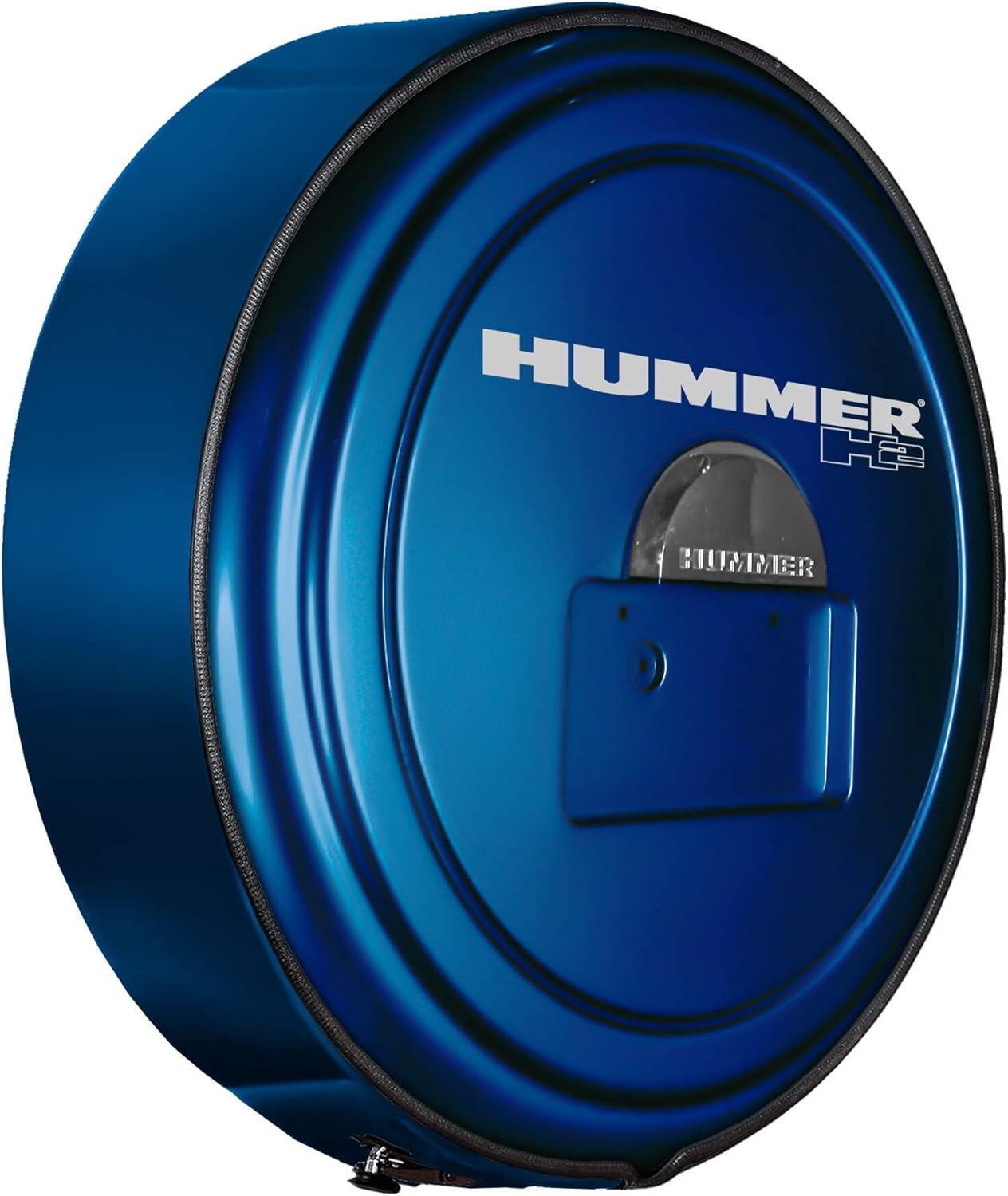 Boomerang Hummer H2 (05-10) – Color Matched MasterSeries Hard Tire Cover – (Color Matched Plastic Face & Stainless Steel Ring) – Hummer H2 Logo – Pewter Metallic - Image 14