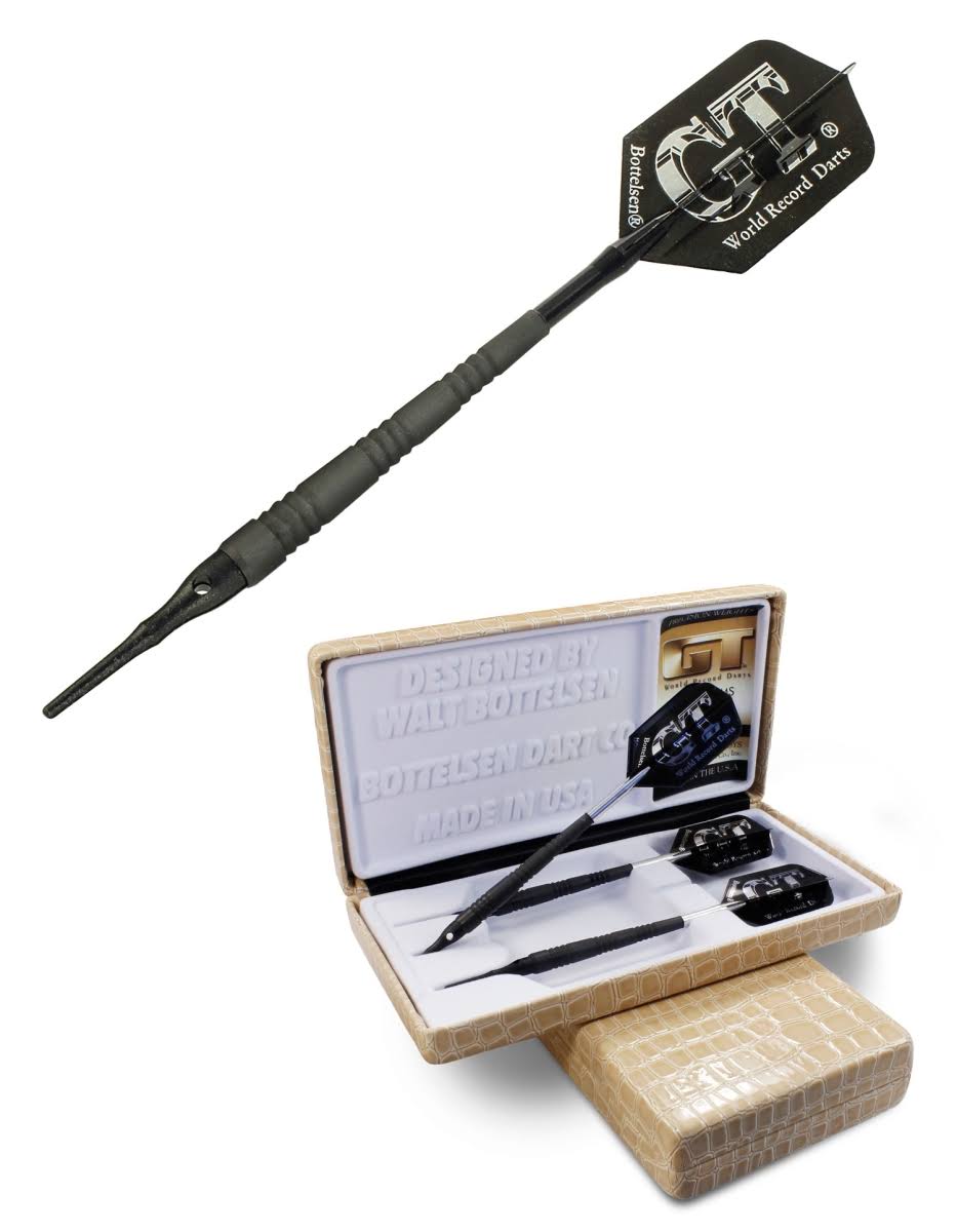 Bottelsen 20Gt3Bk 20 G GT Soft Tip Black Steel Thrust Cut Dart – 90 Percent Tungsten