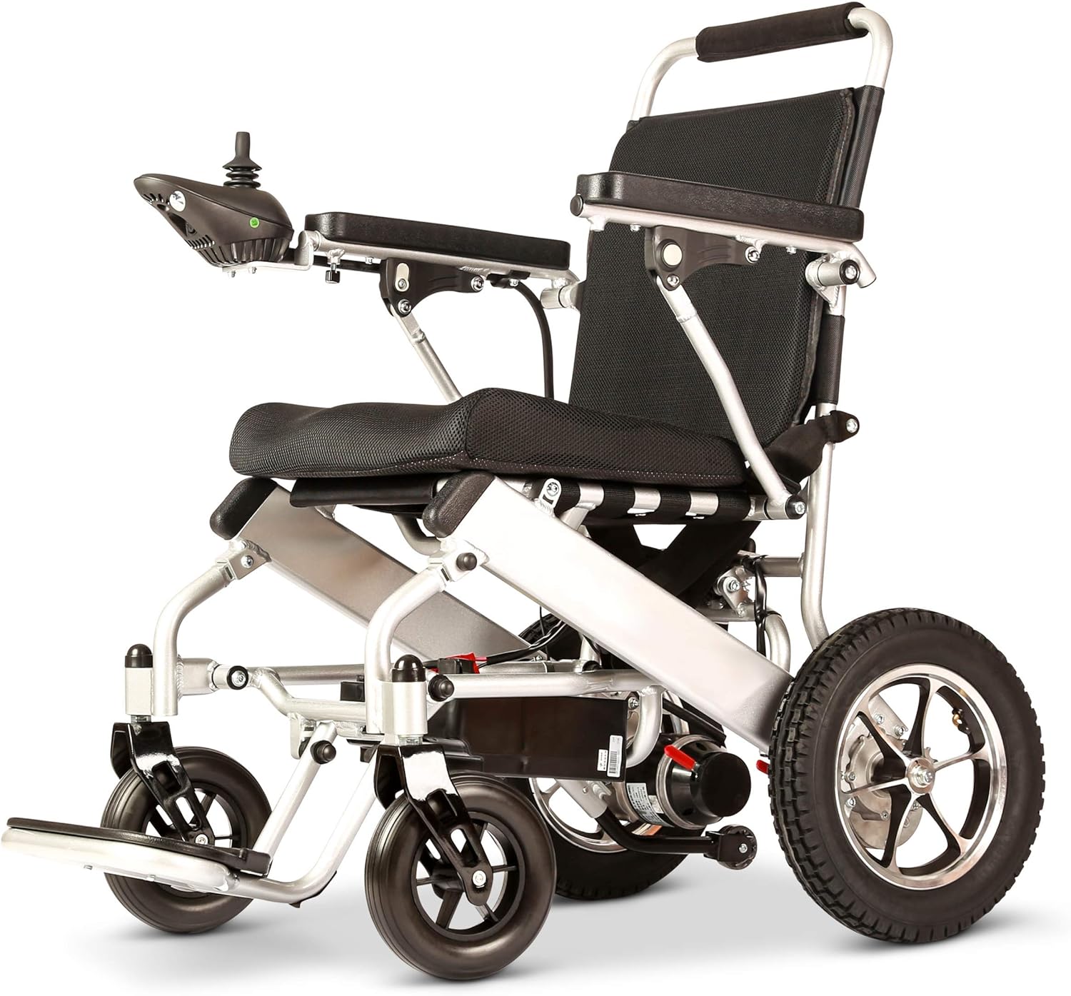 Fold & Travel Lightweight Motorized Electric Power Wheelchair Scooter, Aviation Travel Safe Electric Wheelchair Foldable Heavy Duty Power Wheel Chair - Image 2