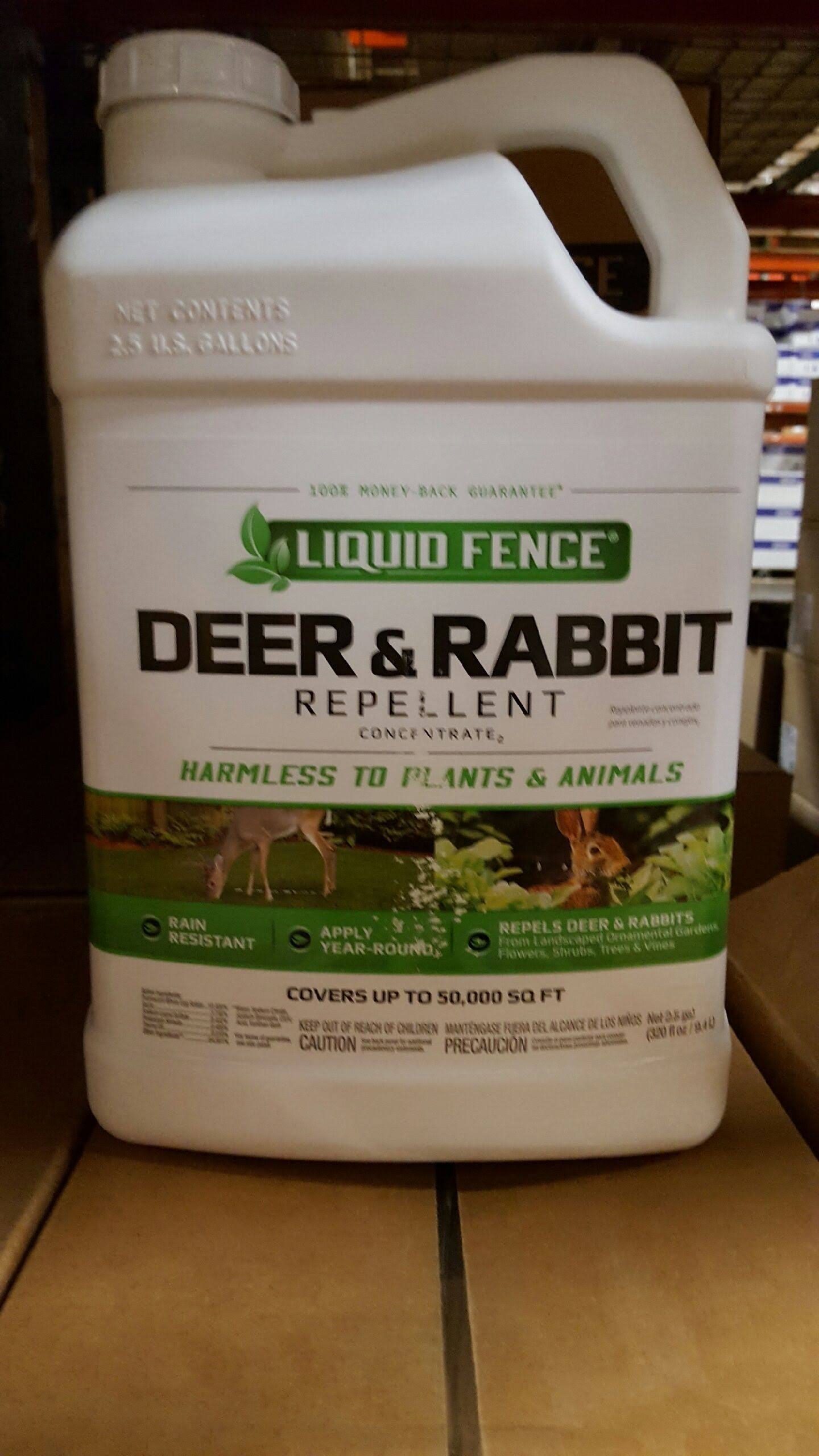 Liquid Fence Deer u0026 Rabbit Repellent 2.5 Gallon Concentrate 123